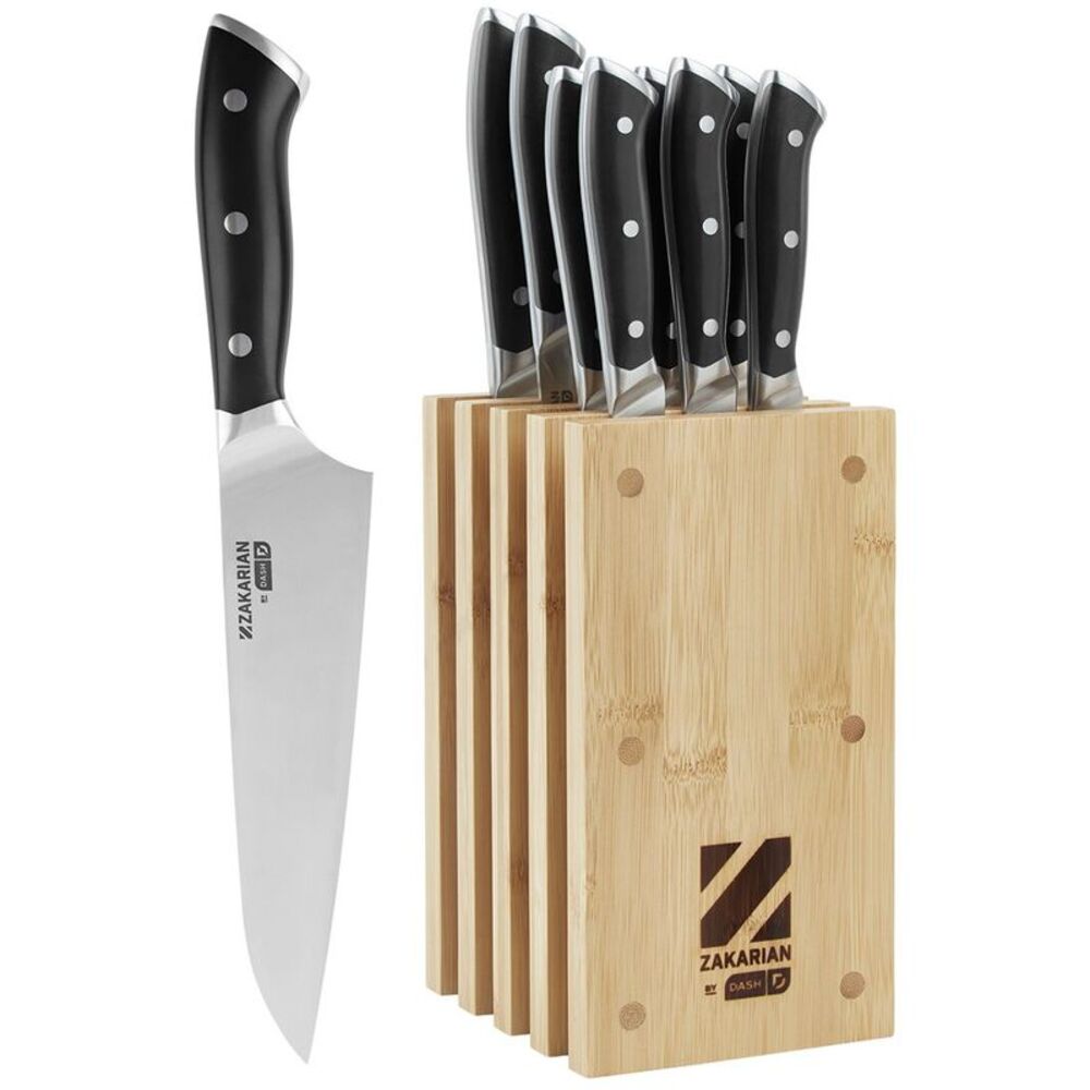 Dash Zakarian 11Pc Black Knife Block Set, Black